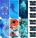 6 Pack Microfiber Lightweight Thin Beach Towel Sand Free Quick Dry Super Absorbent Large Towels for Swimming Pool Yoga Gym Travel Vacation Beach Accessories Essentials for Adults