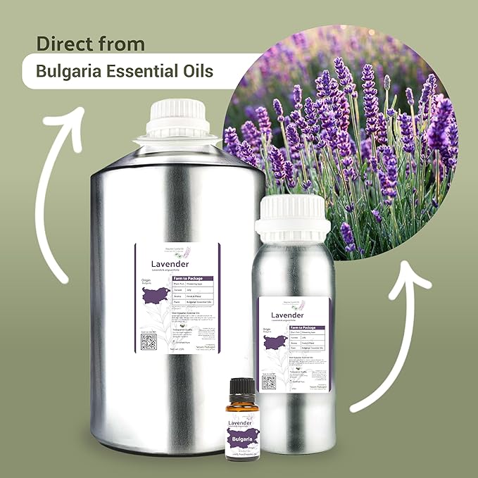 Lavender Oil - Bulgarian Essential Oils - Lavender Diffuser - Pure Therapeutic Grade (8oz)