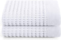 GILDEN TREE Waffle Hand Towels for Bathroom Quick Dry Large Luxury Lint Free Super Absorbent Cotton Hand Towels Set of 2, Modern Style (White)
