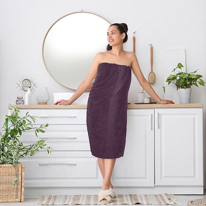 Utopia Towels Luxurious Jumbo Bath Sheet 2 Piece, 600 GSM, 35 by 70 Inches, 100% Ring Spun Cotton, Highly Absorbent and Quick Dry Extra Large Bath Towel, Super Soft Towel, Plum