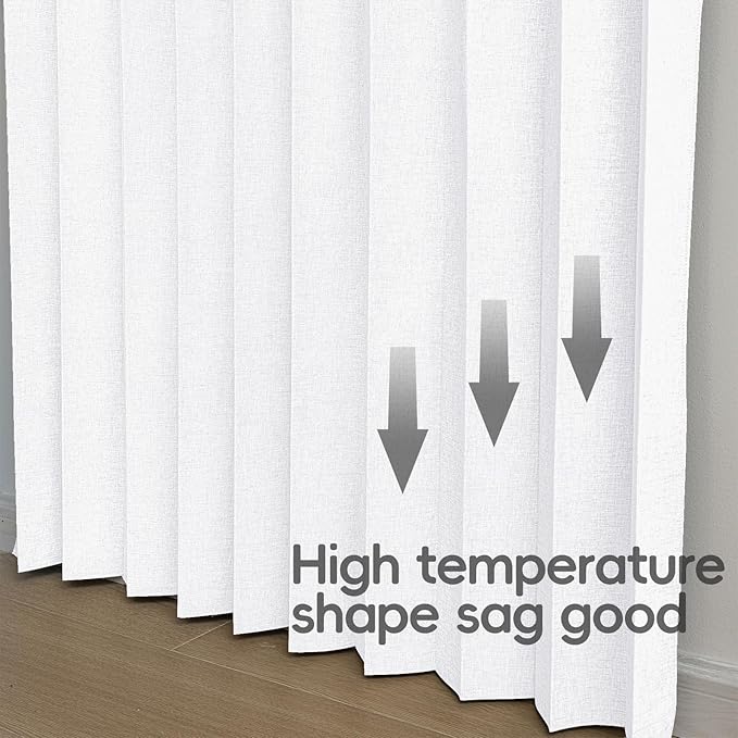 100% Blackout Fabric Folding Door Curtain with Magnetic Closure - Accordion Style for Sliding Doors, Closets,Wardrobe and Temporary Door Solutions Doorway Curtains（W42 x L78, White，1 Panel）