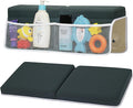 Comfortable Baby Bath Kneeler and Elbow Rest Pad Set, Thick Memory Foam Bath Kneeling Pad with Elbow Support, Baby Bathtub Cushion with Toy Organizer, Non-Slip for Infant or Toddler Bathing