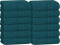 BOUTIQUO Ultra Soft Cotton Washcloths, Contains 12 Piece Face Cloths 12x12 inch, Ideal for Everyday use Face Towels, Compact & Lightweight Multi Purpose Washcloths - Teal
