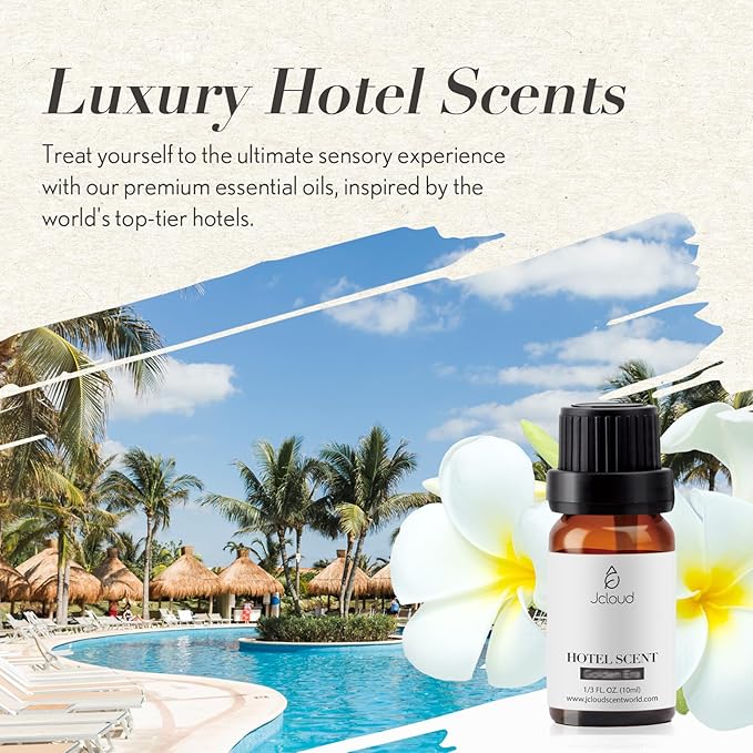 JCLOUD Sophisticated Allure Essential Oil - Inspired by Hilton Hotel Scent | Pure Aromatherapy Diffuser Oil with Jasmine and Cinnamon, Home Luxury Scents - 10mL