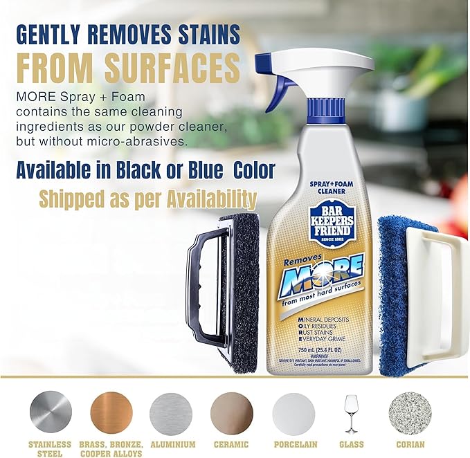 Daily Shower Spray Kit with 2 Items, Hard Water Spray Foam Cleaner with Glass Stain Remover Scrub Brush. An All In One Shower Cleaner Spray Solution