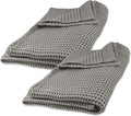 GILDEN TREE Waffle Bath Sheet Quick Dry Towel, Thin Luxury Bath Towels, 40x80 Large Bath Towels 2 Pack Bath Sheets, Modern Style (Pewter)