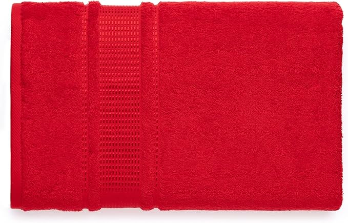 Melissa Linen, Soft Washcloths Set of 4 100% Turkish Cotton Small Hand Towels for Bathroom, Face, Kitchen and Body, 12" x 12" Quick Dry, Absorbent Wash Cloths - Red Washcloths