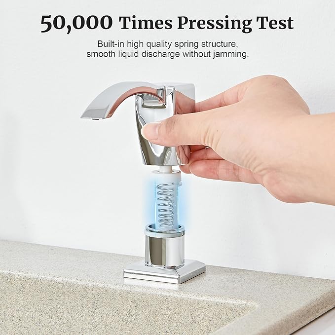 Ultimate Unicorn Kitchen Sink Soap Dispenser, Built-in Under Sink Chrome Dispenser, ABS Plastic, With 13 Ounce Bottle, U-SD001C