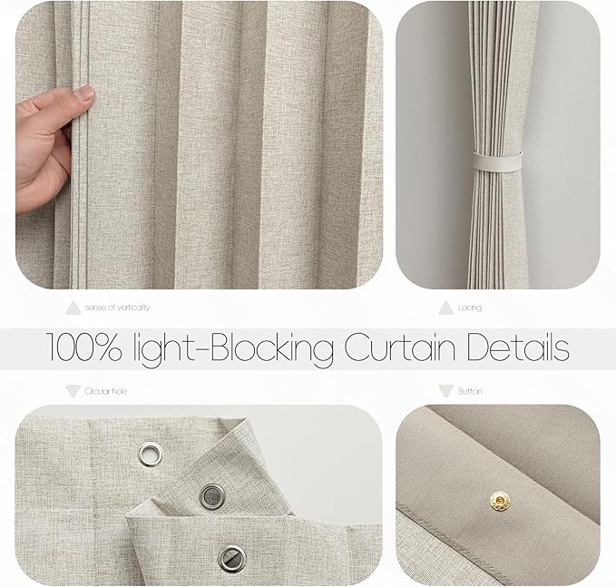 100% Blackout Fabric Folding Door Curtain with Magnetic Closure - Accordion Style for Sliding Doors, Closets,Wardrobe and Temporary Door Solutions Doorway Curtains（W42 x L78, Off White 1 Panel）