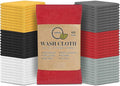 Softolle 100% Cotton Ring Spun Wash Cloths – Bulk Pack of Washcloths – 12x12 Inches – Wash Cloth for Face, Highly Absorbent, Soft and Face Towels (Assorted, 60 Pack)