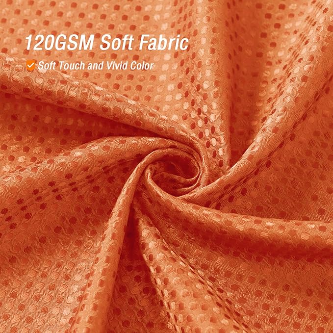 Gibelle Small Stall Shower Curtain 36 x 72, Narrow Half Waffle Weave Textured Fabric Shower Curtain for Bathroom, Water Repellent, Machine Washable, Burnt Orange