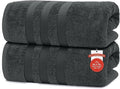 RIVERSIDE Pack of 2 Extra Large Bath Sheets 35 x 70 Inches - 100% Ring Spun Cotton Hotel Quality Oversized Bath Towels - Super Soft, Highly Absorbent & Quicker to Dry - Grey