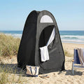 4x4ft Pop Up Privacy Shower Tent with Top Window, 3.6lbs Liightweight Dressing Room, Portable Toilet Stall with Carry Bag for Camping, Beach, Outdoors (Black)