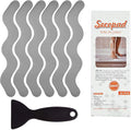 Anti Slip Shower Stickers, Adhesive Decals Safety Strips Scraper for Bath Tub, Shower, Stairs, 24 Pieces (Gray)
