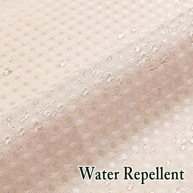 Gibelle No Hook Waffle Weave Shower Curtain with Snap-in Fabric Liner Set for Bathroom, Hotel Style with Mesh Top Window, Waterproof & Washable, Blush Pink, 72x74