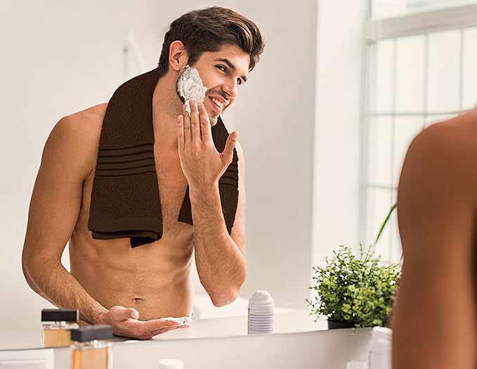 Utopia Towels 8 Piece Premium Towel Set, 2 Bath, 2 Hand, and 4 Washcloths, 100% Ring Spun Cotton, Highly Absorbent Towels for Bathroom, Sports, and Hotel, Dark Brown