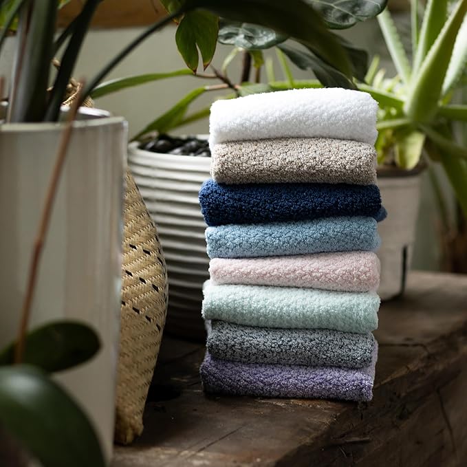 Everplush Diamond Jacquard 6 Pieces Bath Towel Set, Luxury Super Soft Oversized everplush Towels, Highly Absorbent everplush Diamond Jacquard Quick Dry Bath Towel for Bathroom Pink