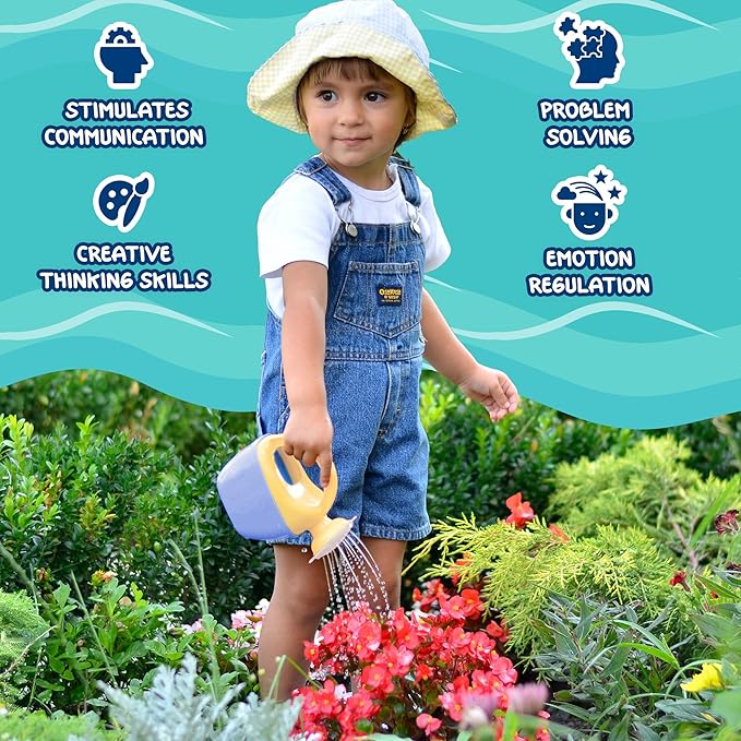 Water Time Buddies – 11pcs Toddler Water Toy Set with Watering Can, Boats, Toy Animals, Stacking Cups & Buckets, Toddler Bath Toys for 1+, Kids Pool Toys & Indoor Accessories for Water Play