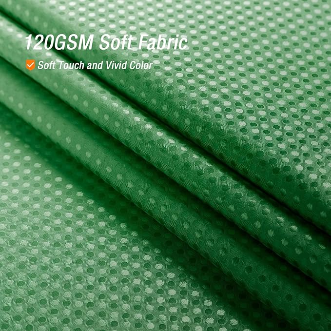 Gibelle Emerald Green Shower Curtain, Ombre Shower Curtains for Bathroom, Waffle Weave Textured Fabric Shower Curtain Set with Hooks, Water Repellent and Machine Washable, 72 x 72