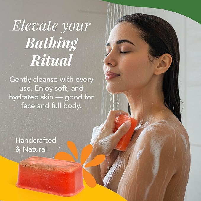 Saavy Naturals Soap Bar Mango Papaya - Plant Based ingredients (1LB)