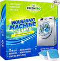 Washing Machine Cleaner Tablets – 24-Pack Deep Cleaning for Front Loader, Top Load & HE Washers – Helps Remove Odor-Causing Residues, Pet Hair & Hard Water Buildup – Septic Safe