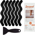 Anti Slip Shower Stickers, Adhesive Decals Safety Strips Scraper for Bath Tub, Shower, Stairs, 24 Pieces (Black)
