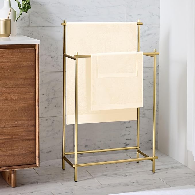 Ultra Soft 3 Pack Cotton Towel Set, Contains a Bath Towels 28x55 inch, a Hand Towels 16x24 inch & a Wash Coths 12x12 inch, Ideal Everyday use, Compact & Lightweight - Ivory