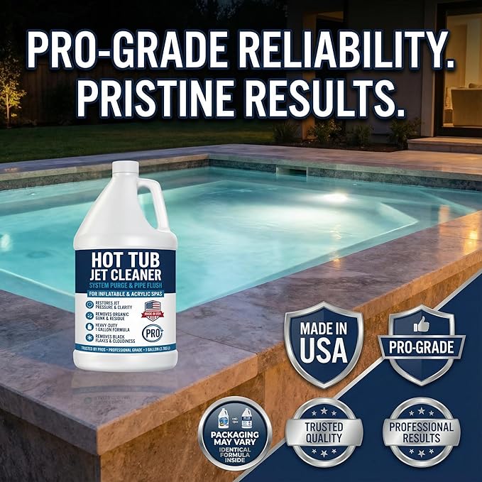 Hot Tub Jet Cleaner & Spa Line Flush – Deep Plumbing & Pipe Purge – Hot Tub System Flush Cleaner for Jets, Lines & Tubes – Designed to Remove Sludge, Grime & Yuck – Made in USA – 1 Gallon