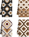 Set of 4 Western Aztec Kitchen Towels Vintage Themed Dish Towel Bathroom Decorative Rustic Cloths for Kitchen Bathroom Home Cooking Housewarming Gifts, 14 x 21 Inch