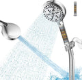 Hibbent Filtered Shower Head with Handheld, High Pressure 10 Spray Showerhead with Filters, Water Softener for Hard Water-Remove Chlorine, Reduces Dry Itchy Skin, Improve Skin& Hair Texture, Chrome