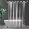 UFRIDAY Clear Extra Long Shower Curtain Liner 72x84 inches,3D Cube Long Shower Curtain EVA Water Repellent Shower Curtain for Bathroom Water Cube Shower Liner with 3 Big Weighted Magnet
