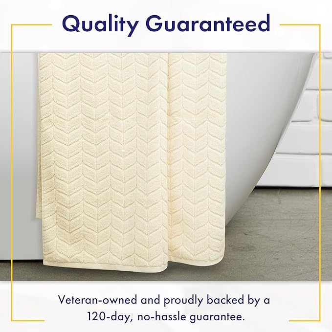 Ultra Soft & Stylish 700 GSM Luxury Bath Sheets | Pack of 2 | Extra Large 35x70 Inches | 100% Zero-Twist, Long-Staple Cotton | Remarkably Absorbent (Papyrus)