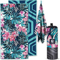 VENTURE 4TH Microfiber Beach Towel: Quick-Dry, Compact, Sand-Free, Absorbent, Sandproof and Lightweight - Perfect for Camping, Beach, and Roadtrips (Blue Lagoon Design | 35x78 inches)