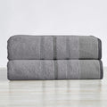 Great Bay Home Decorative Oversized Bath Sheet Set - Luxury Cotton 2 Pack 68x35 Extra Large Towels - Luxurious, Ultra-Soft, Durable Towels for Bathroom Decor (Grey)