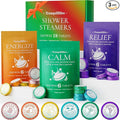 TranquilBliss 18 Pack Shower Steamers with 6 Smoothing Long-Lasting Scents, Shower Bath Bombs with Natural Fragrance, Self-Care and Relaxation Presents for Women and Men