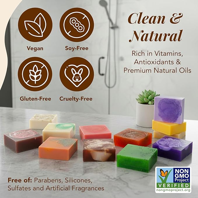 Saavy Naturals Artisan Soap Pack (12 Square Pack)