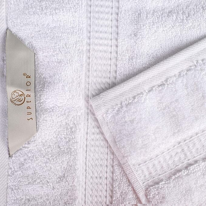 Superior Egyptian Cotton Pile Bath Sheet Set of 2, Ultra Soft Luxury Towels, Thick Plush Essentials, Absorbent Heavyweight, Guest Bath, Hotel, Spa, Home Bathroom, Shower Basics, White