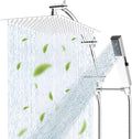 Hibbent All Metal CUPC Certified 12'' Rainfall Shower Head, Dual Shower Head Combo with 4 Handheld Sprays, High Pressure Shower Wand, 16'' Adjustable Extension Arm, 71'' Hose, Shower Holder, Chrome