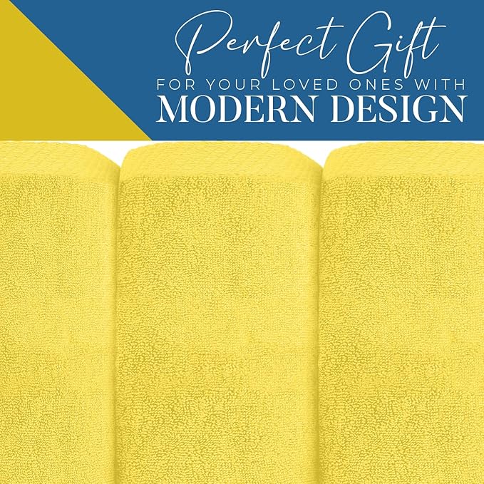 DAN RIVER Pack of 1 Bath Sheet 40x80 Inches, Large Bath Towels Oversized for Adults, Soft and Absorbent Hotel Towels - Yellow