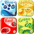 BabyBibi Floating Baby Bath Books for Baby. Kids Learning Bath Toys. Waterproof Bathtime Toys for Toddlers. Kids Educational Infant Bath Toys. (Set of 4: Color Recognition Bath Books)
