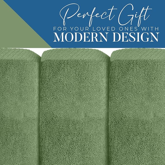DAN RIVER Pack of 1 Bath Sheet 40x80 Inches, Extra Large Quick Dry Bath Towels for Bathroom, Soft Absorbent Towels - Sage Green