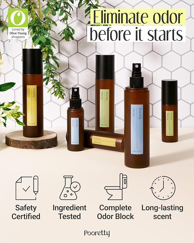 Pre-Poop Aromatic Bathroom Toilet Spray, Potty Deodorizer, Neutralize Bad Odors - Fresh Eucalyptus and Bergamot Scent (1.69 fl.oz. 2 Pack)