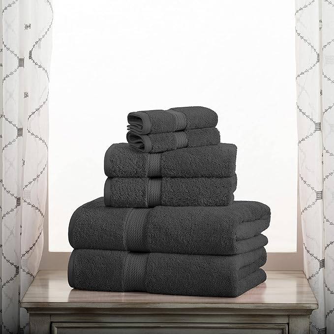 BLUENILEMILLS BNM Premium Quality Egyptian Cotton Towels, 6-Piece Ultra-Soft Bathroom Towels |Super Soft Bath Towel| Hypoallergenic Hand Towel| Face Towels| Quick Dry, Saloon Hotel & Spa