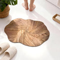 TimberFlow Medium-Small Bath Mat with Water-Absorbant Nano-Porous Diatom Surface, Pet-Friendly Quick-dry Non-slip Shower Rug with Portable Storage Bag, Machine Washable 4-Layer Design