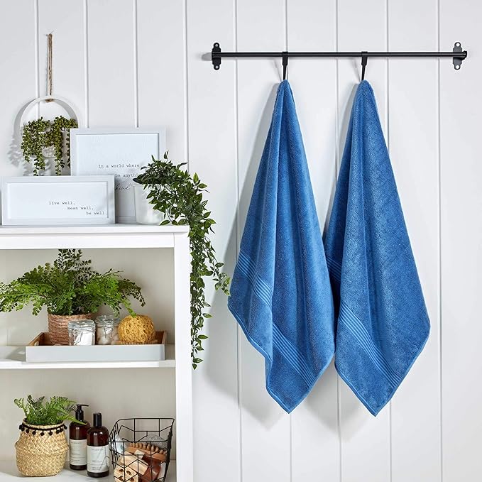 Christy Supreme Hygro 6 Piece Towel Set | Deep sea | 100% Luxury Supima Cotton | Ultra Soft | Super Absorbent | 650GSM | 2 Bath Sheets 2 Hand Towels 2 Face Cloths
