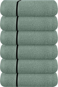 MyOwn Ultra Soft Cotton 6 -Piece Hand Towel Set 16x24 Inch, Ideal for use in Bathroom, Kitchen, Gym, Spa & General Cleaning, Compact & Lightweight Multi Purpose Hand Towels - Jade