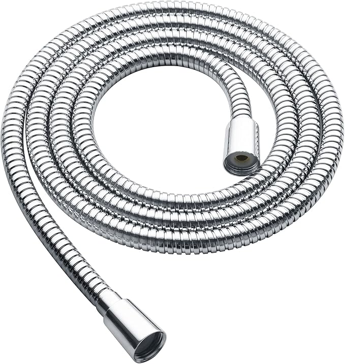 BRIGHT SHOWERS Shower Hose For Hand Held Shower Heads, 79 Inches Cord Extra Long Stainless Steel Hand Shower Hose, Ultra-Flexible Replacement Part with Brass Insert, Polished Chrome