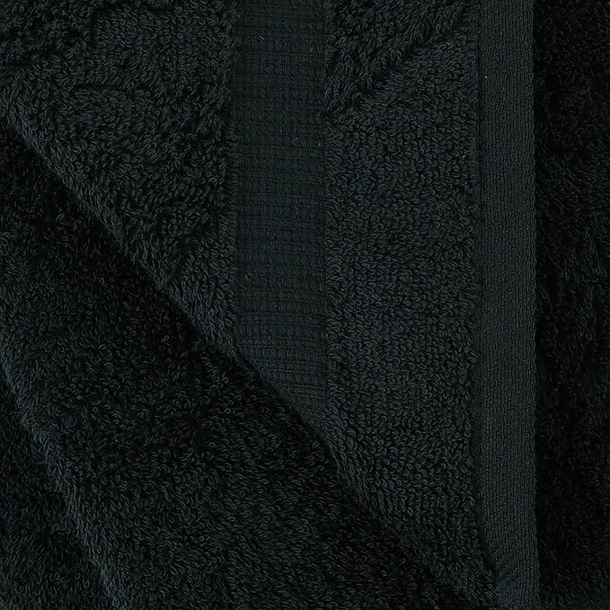 Towel Bazaar Premium Cotton Super Soft and Absorbent Turkish Towels (4-Piece Bath Towels, Black)