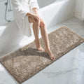 Yimobra Long Bathroom Rugs Runner 60x24 Inch, Extra Thick Soft Absorbent Chenille Bath Mat, Non Slip Machine Washable, Quick Dry Bath Rugs for Bathroom Floor, Tub and Shower, Camel