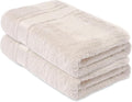 Melissa Linen, 2 Piece Hand Towel Set, 100% Turkish Cotton Face Hand Towels for Bathroom, 20 in x 35 in, Absorbent, Quick Dry, Durable and Soft, Spa and Hotel Quality, (Beige Hand Towels)